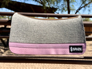 *RTS* Freedom Fit 3/4" silver w/ Lavender Pink Ostrich & Lavender Pink Suede strip - 28" SHORT