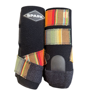 RTS LTD ED LOGO Front Medium Sports Support in Black with Olive Serape Tapestry