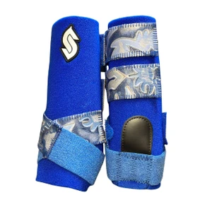 RTS Front Medium Sports Support in Royal Blue with L65 Blue Jean Laredo