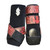 RTS Front Medium Sports Support in Black with Dark Red Croc