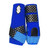 RTS Front Medium Sports Support in Royal Blue with L53 Black & Silver Dots