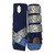 RTS Rear Medium Sports Support in Navy with L97 Greek Blue Blossom