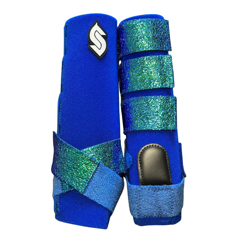 RTS Rear Medium Sports Support in Royal Blue with Shattered Dragon