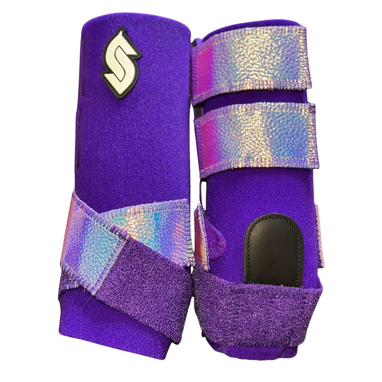 RTS Front Medium Sports Support in Purple with Pink Opal
