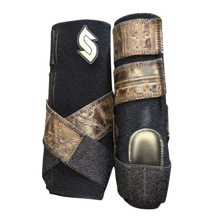 RTS Front Medium Sports Support in Black with L85 Walnut Navajo