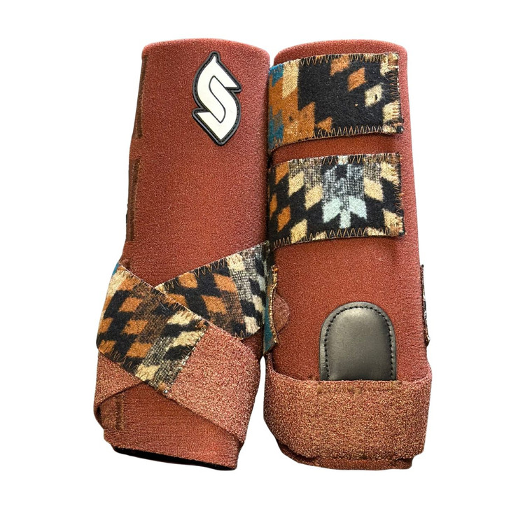 RTS  Front Medium Sports Support in Chestnut with Custom Oregon Wool Straps