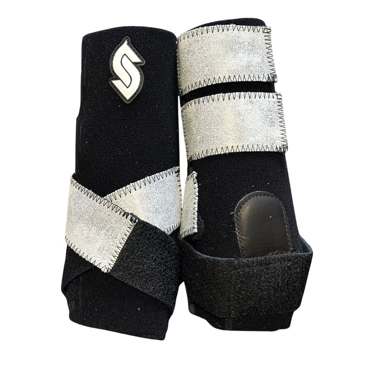 RTS Front Medium Sports Support in Black with L98 Heavy Metal White Graphite