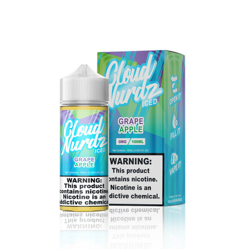 Cloud Nurdz Iced E-Liquid - Grape Apple - 100ml main