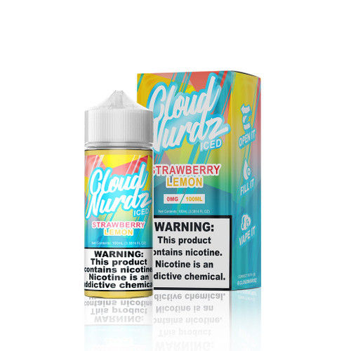 Cloud Nurdz Iced E-Liquid - Strawberry Lemon - 100ml main