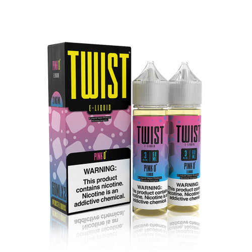 Pink 0 - Lemon Twist E Liquid BOX AND BOTTLE background