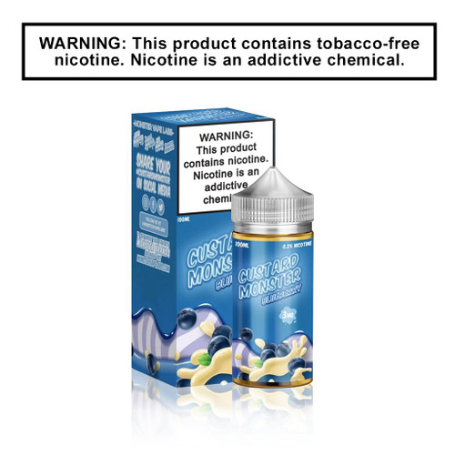 Custard Monster Nicotine E-Liquid - Blueberry - 100ml main