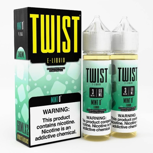 Twist E-Liquid - Mint 0 2x60ml BOTTLES AND BOX background
