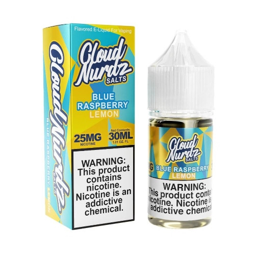 Cloud Nurdz Salt E-Liquid - Blue Raspberry Lemon 30ml background