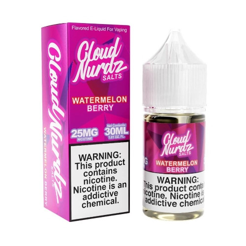 Cloud Nurdz Salt E-Liquid - Watermelon Berry 30ml background