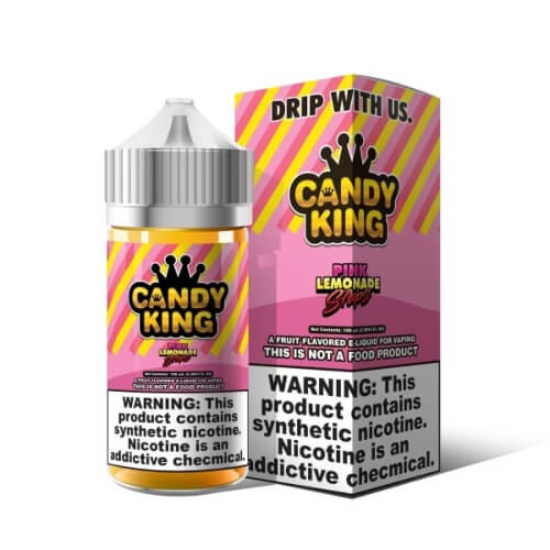 Candy King Salt E-Liquid - Pink Lemonade Strips 30ml background