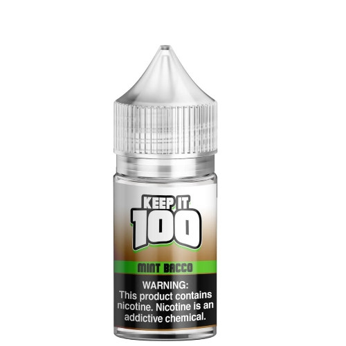 Keep It 100 Salt E-Liquid - Mint Bacco 30ml background