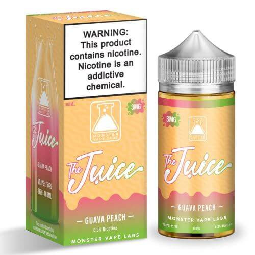 The Juice Guava Peach E-Liquid 100ml background
