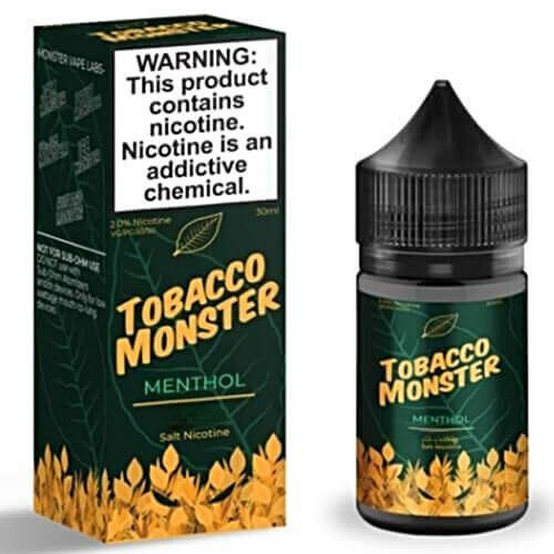 Tobacco Monster Salt Menthol Tobacco E-Liquid 30ml background