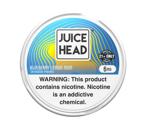 Juice Head Blueberry Lemon Mint Nicotine Pouches background