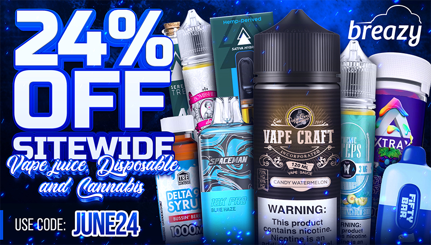 24% off sitewide vape sale