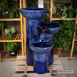 Garden Decor Water Feature 3 Tier Blue