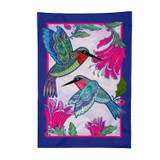 Garden Flag Colorful Hummingbird