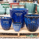 Pottery Pineapple Planter XL 20 Blue