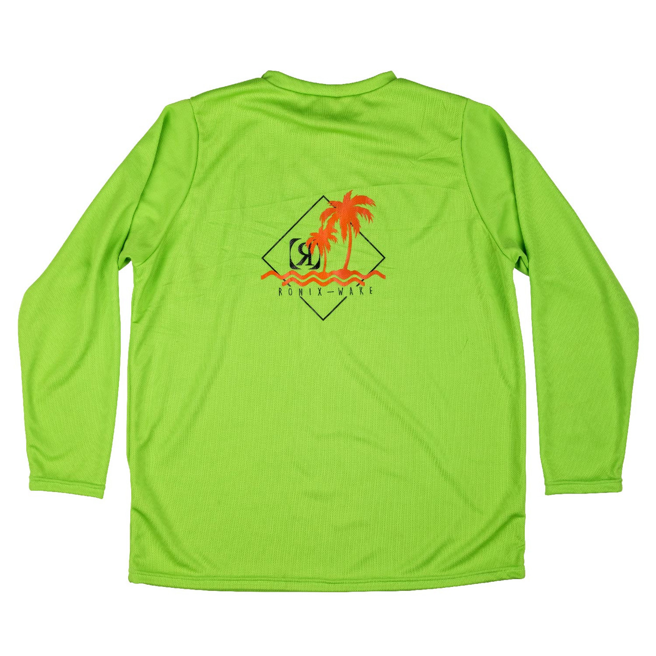 Ronix UV Shade/Wick Dry Boy's Long Sleeve T-Shirt (Lime/Black)