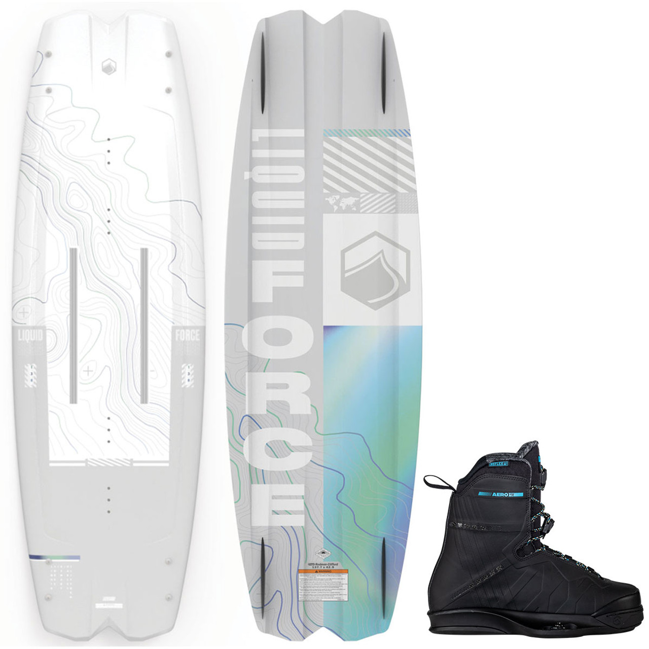 Liquid Force 2023 Remedy Aero Wakeboard with Black Aero 6X Bindings