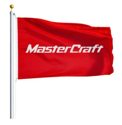 Mastercraft Classic Logo Flag 3'x5' Red Boat Parts & Accessories