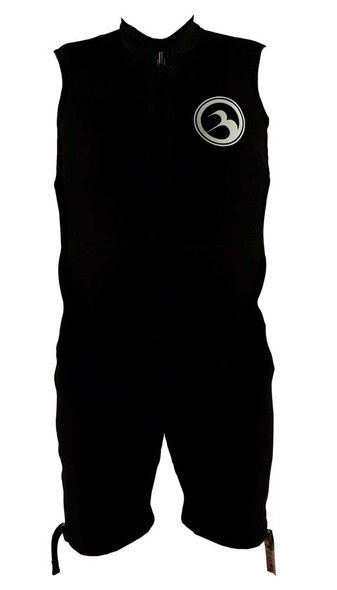 2022 Barefoot International Sleeveless Wetsuit Black W/ White Logo