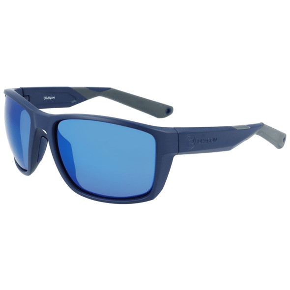 Dragon Reel X H2O Polarized Sunglasses (Matte Navy H2O/LL Blue Ion Polar)