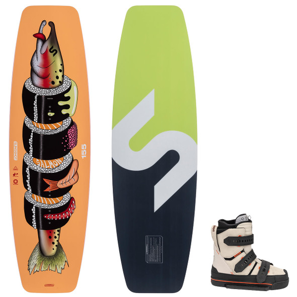 Slingshot Salmon Wakeboard Package w/ Space Mob Bindings 2024