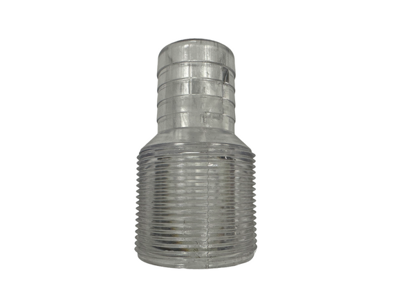 Strainer Fitting Straight | Clear 1-1/4