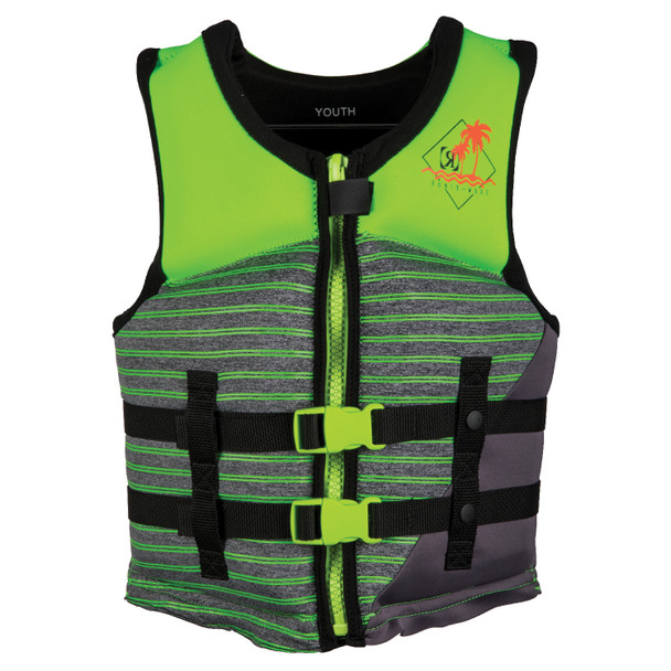 Ronix Vision Boy's (Lime/Heather) Youth CGA Life Jacket 50-90LBS