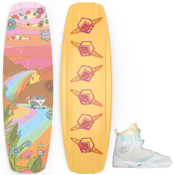 Liquid Force 2023 Holiday Women's Cable Wakeboard with Vida 6X Bindings