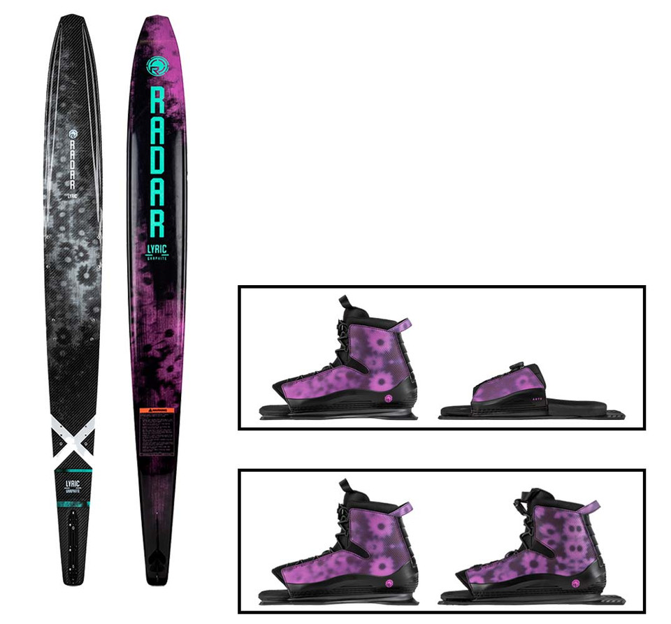 2022 Radar Graphite Lyric Water Ski Package Water Ski