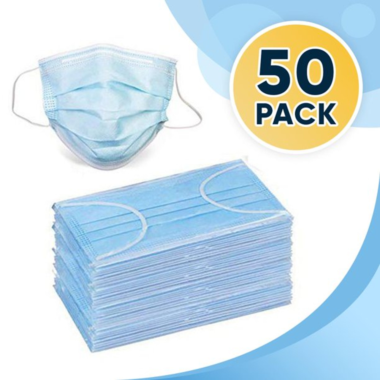 50 Pack Disposable face masks