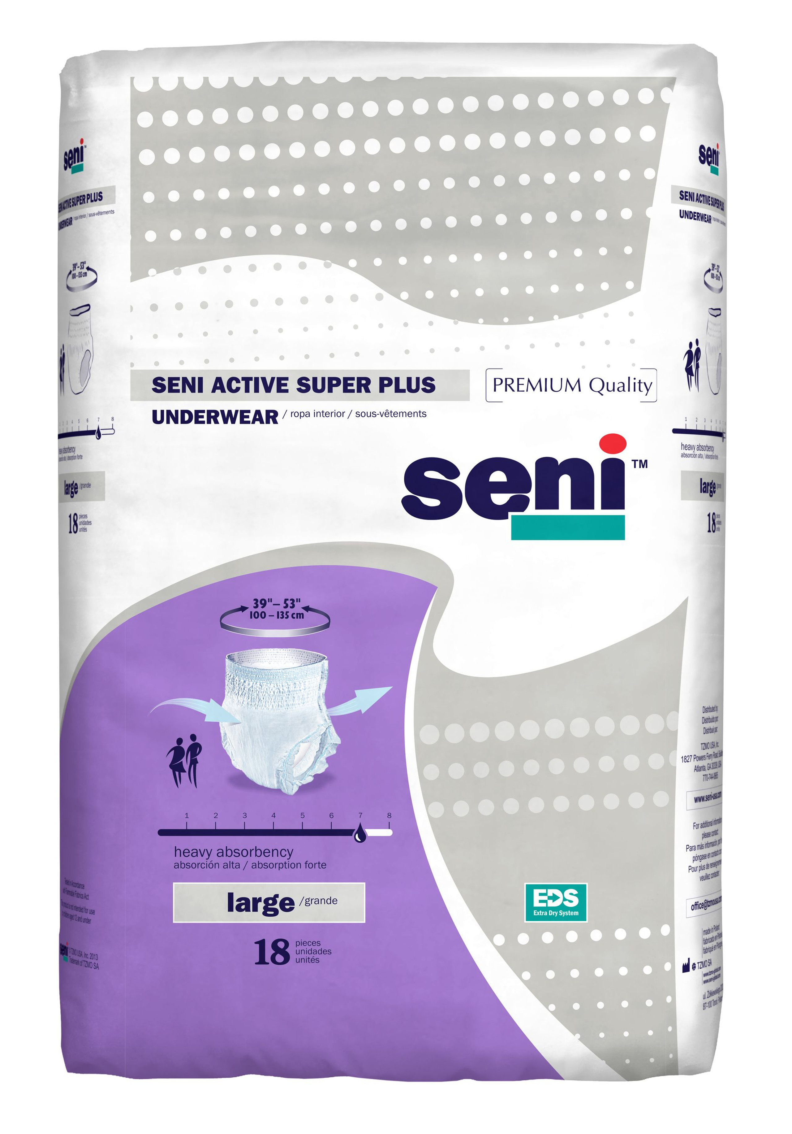 SENI ACTIVE SUPER PLUS Underwear Large 18 PCS - Vanna Medical Supplies