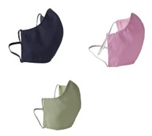 Washable & Reusable fitted face mask - 3 colors