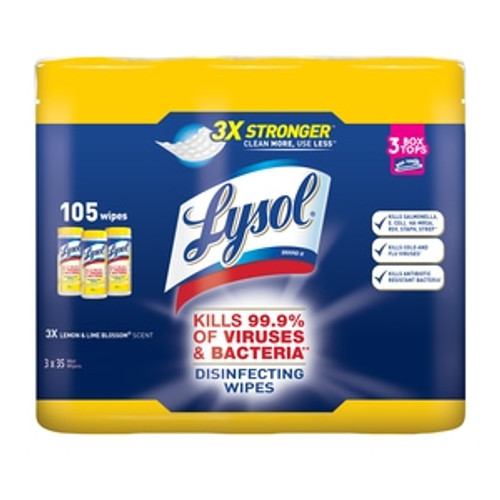 Lysol Disinfecting Wipes 105 wipes  35CT, 3/Pack