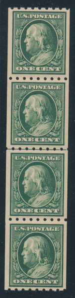 United States (390), Line Pair in a strip of 4, XF-SU, og, NH (PSE certificate) - 426010