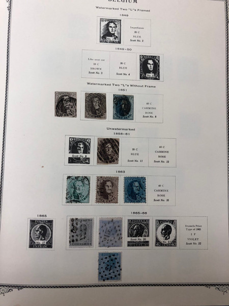 Scott Specialty album covering BELGIUM from the very dawn of philately through the 1970s