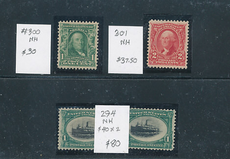 United States 19th century stamps certificates of authenticity premium singles very fine mint original gum