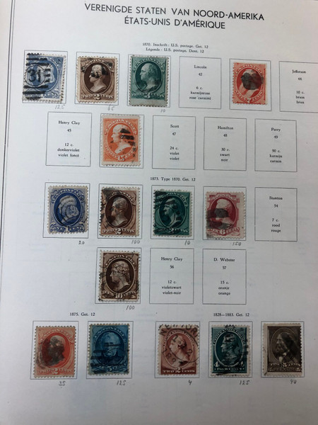 United States stamp collection vintage Dutch album turn of 20th century to 1960s mint and used