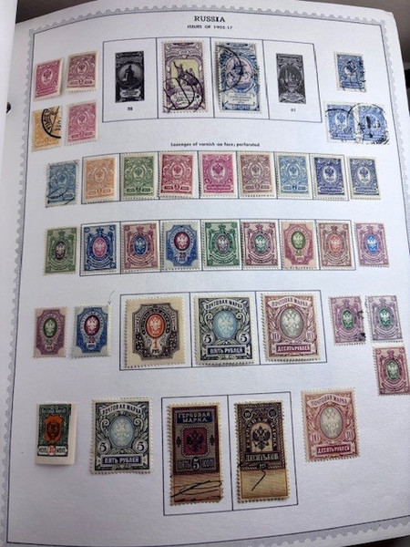 RUSSIA – Expansive Collection, Two Minkus Albums 1858-1991, ~5,000 Different, Imperial to Soviet Collapse – 424946