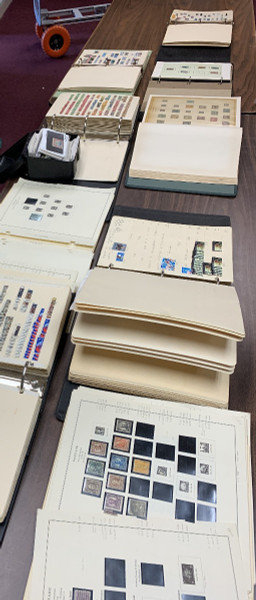 United States massive stamp collection seven volumes tens of thousands turn of century to 1990s Scott National album