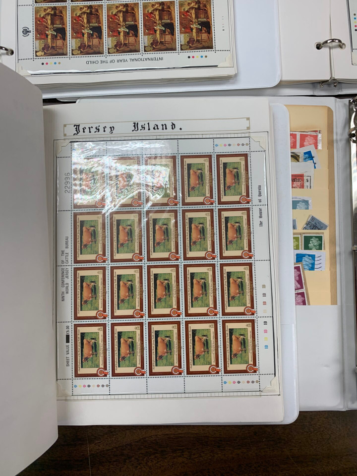Jersey Island Stamps Modern Mint Collection, Dozens of Booklets and Sheets, Into 1980s