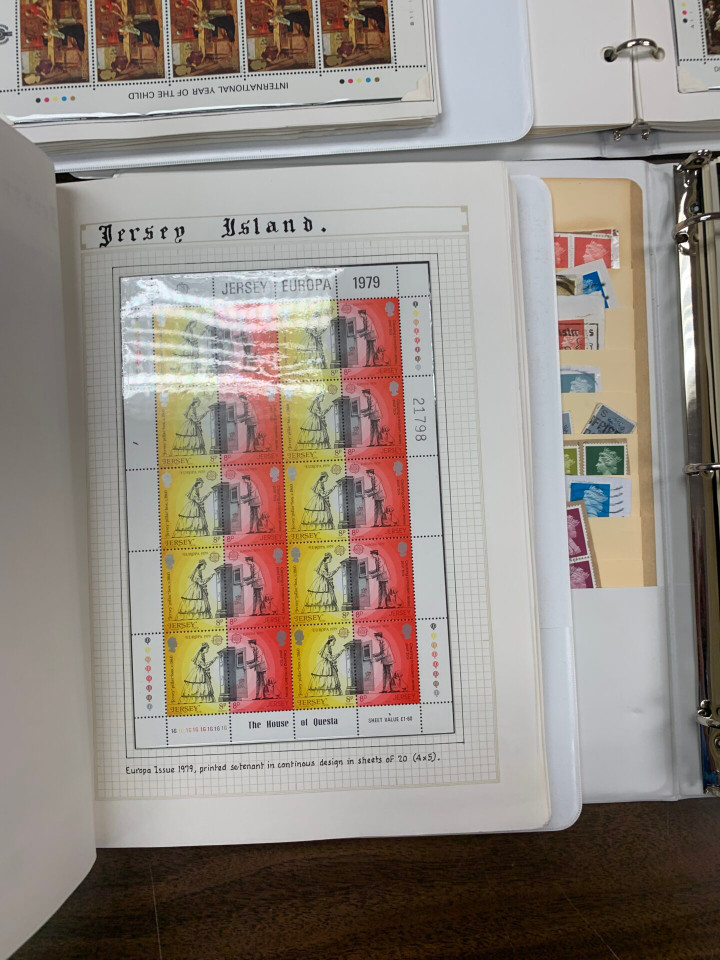 Jersey Island Stamps Modern Mint Collection, Dozens of Booklets and Sheets, Into 1980s