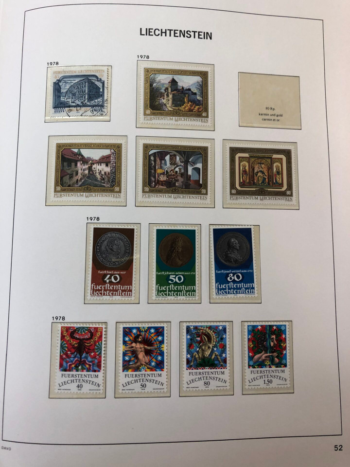 LIECHTENSTEIN – SOLID COLLECTION IN PAIR OF HINGELESS DAVO ALBUMS – 425973